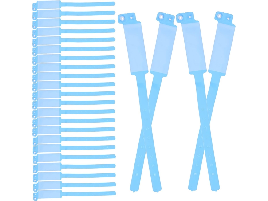 Pulseiras De Identificação Hospitalar, 100 Unidades, Em Pvc Impermeável E Resistente A Rasgos, Confortáveis E Visíveis