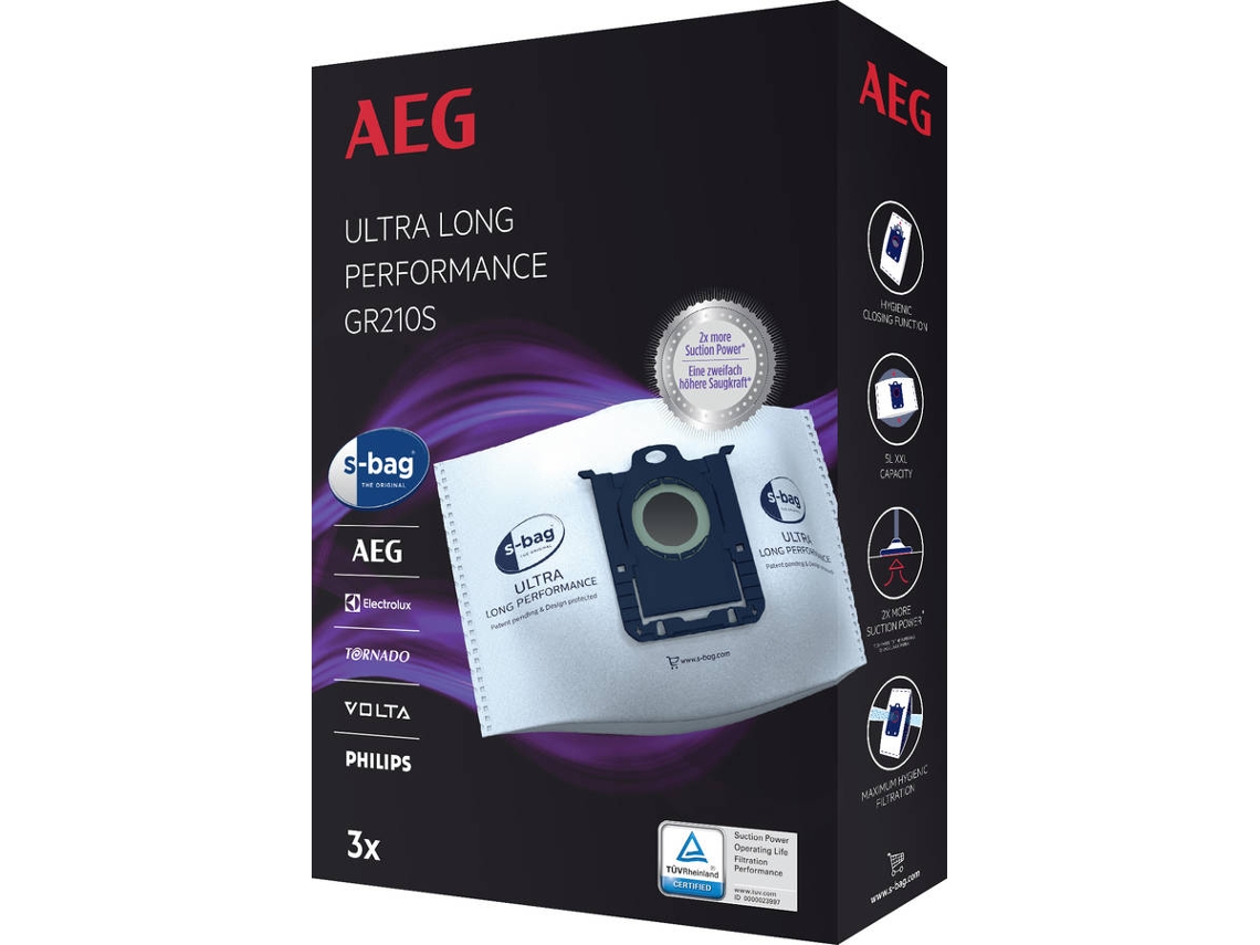 Saco de Aspirador AEG GR210S (3 unidades)