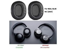 Almofadas auriculares de reposição para fones de ouvido Teufel Real Blue NC. Almofadas auriculares com isolamento acústico compatíveis com o modelo Slowmoose 2021.