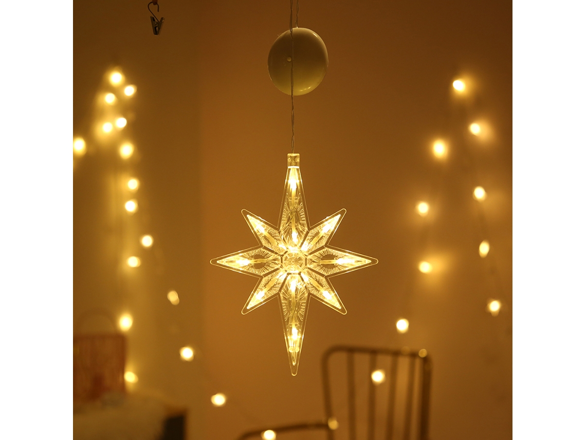 Luz Ventosa Navidad Led Árboles Ciervos Campanas Estrellas Guirnalda S/MARCA