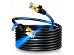 Cabo Ethernet Cat8 1.5m,40gbps 2000mhz, Blindado, Rj45 Dourado, Prova De Água, Para Router/modem Black Hexinyigjly