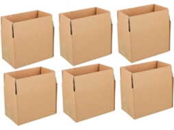 Conjunto de 20 Caixas Papelão Kraft Reforçado Alipis, com Camadas Super Resistentes para Embalar Pequenos Paco