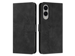 Capa De Couro Com Estampa De Coração E Cordão Longo Para Samsung Galaxy S25 Edge 5g