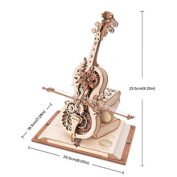 Quebra-cabeça 3d De Madeira Com Caixa De Música E Luzes Representando O Pôr Do Sol No Carnaval.