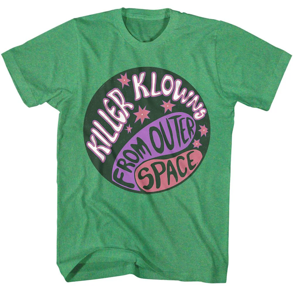 Unisex Adult T-shirt Rockinstone Killer Klowns Circle Heather Kelly Sizel