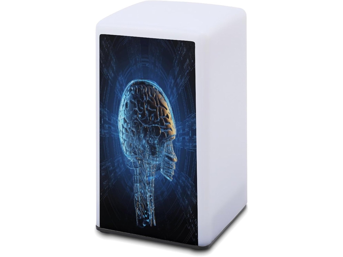 Luminária De Mesa A Bateria Inteligência Artificial Impressão Cerebral, Luminária De Leitura Para Escritório, Quarto