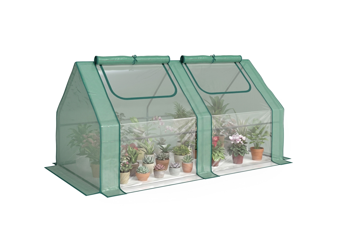 Serra For Plants Orto With 2 Coperture In Pe And Pvc Frame In Steel - Green 180x90x90cm