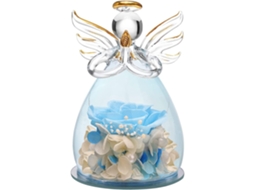 KOFIHETY Estatueta De Anjo De Vidro Com Rosas Verdadeiras Preservadas, Símbolo Do Amor Eterno Para Decoração De Casa Em Datas Especiais, Cúpula De Vidro Transp