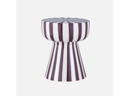 Mesa lateral de aço esmaltado Sweeek Purple Stripe