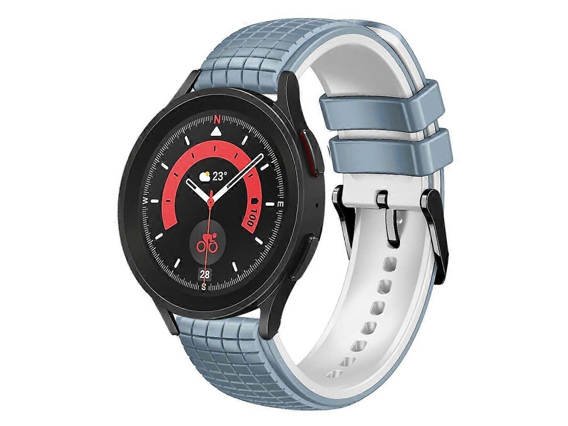 Pulseira De Silicone Bicolor Com Malha De 20 Mm