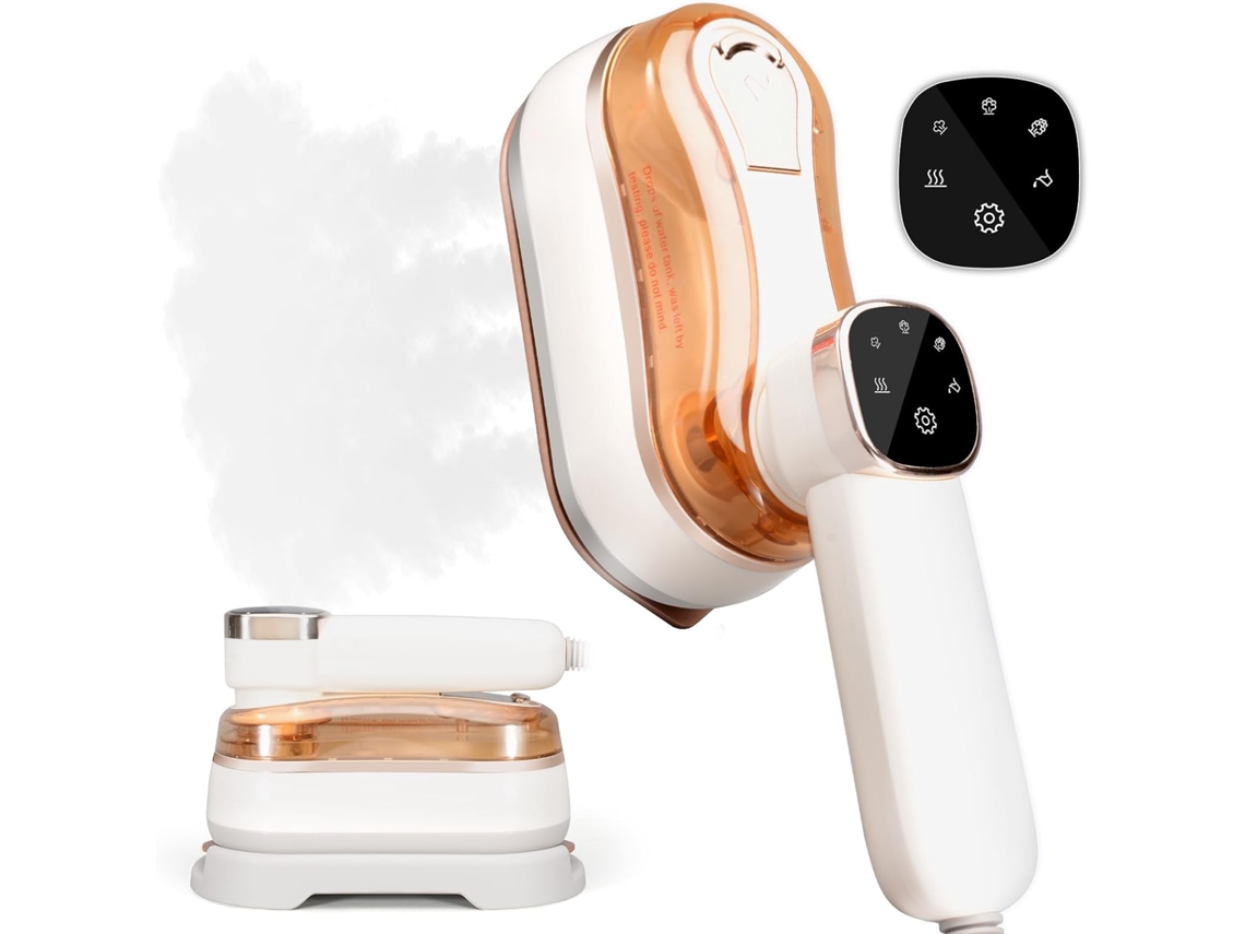 Vaporizador de roupas portátil: mantenha suas roupas sem vincos! Ferro a vapor Lyx, essencial para viagens e uso doméstico.