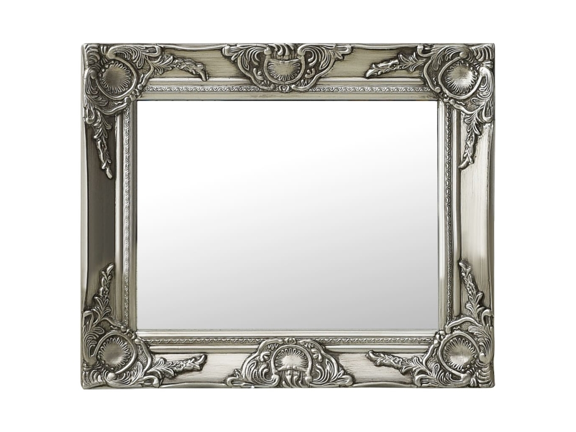 Wall Mirror, Wall Mirrors Vidaxl Prateado Madeira (50 X 40 Cm)