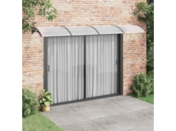 Vidaxl Toldo Para Porta 400x75 Cm Policarbonato Preto/transparente