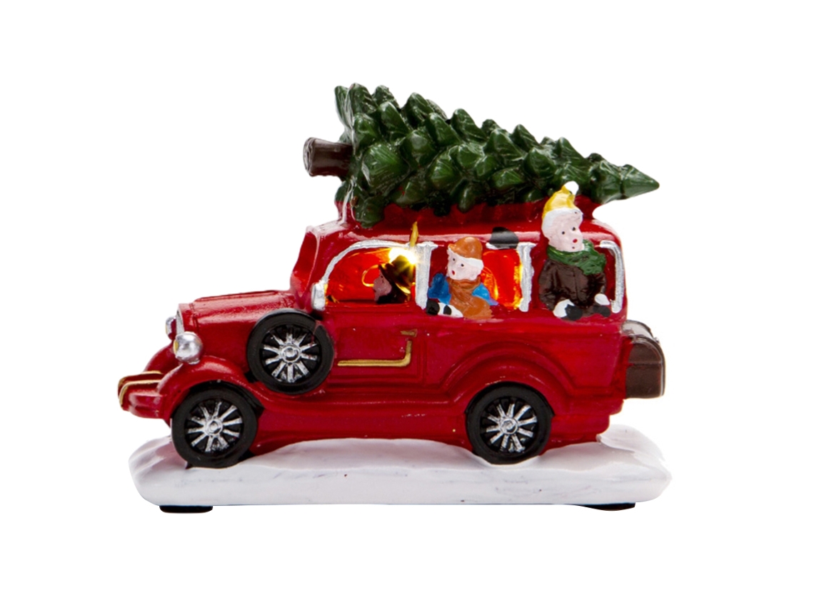 Decoração de Natal com Luz Led Mesa Resina Presente
