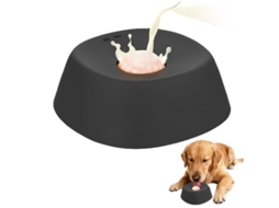 Tigela de Alimentação Lenta À Prova de Derramamento para Cães, Antiderrapante com Peso para Lamber Comida, Preta AQUAFORGE