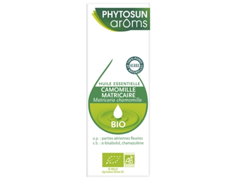 Óleo essencial de camomila orgânica Matricaria Chamomilla 5 ml PHYTOSUN ARÔMS