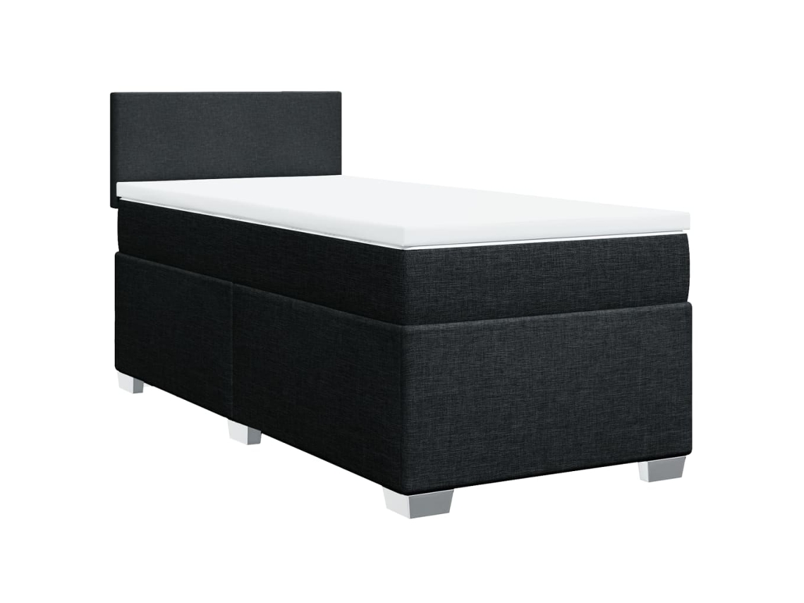 Cama com Molas/colchão 80x200 Cm Tecido Preto MAISON EXCLUSIVE