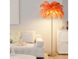 Luminária De Chão Com Penas Avestruz, Iluminação Residencial, Luminária De Cabeceira, Luminária De Pé Para Sala Estar