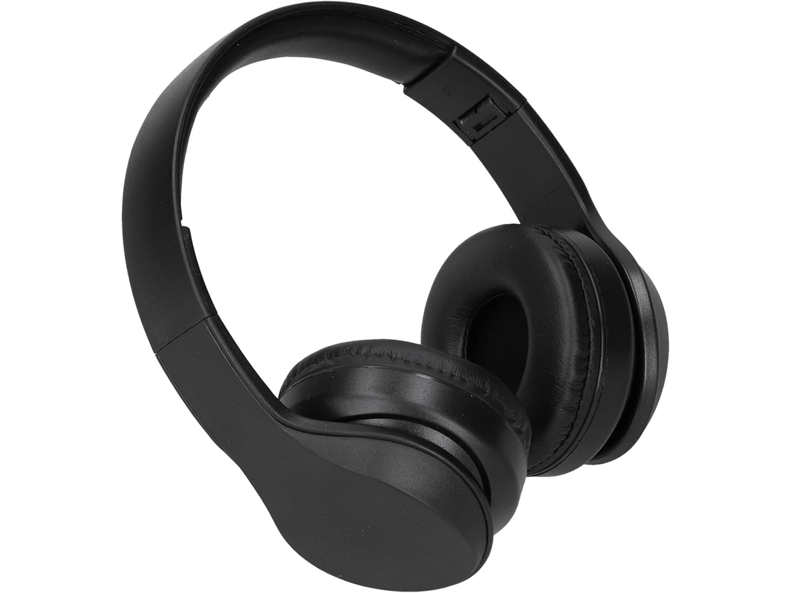 Fone De Ouvido Bluetooth Sem Fio Oy712 Com Design Dobrável E Confortável Para Estudo Ou Trabalho, Na Cor Preta, Com Cabo