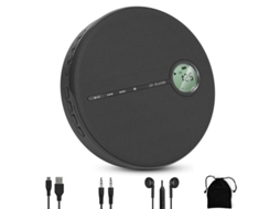 Walkman Player Compatível Com Bluetooth, Discman Player Com Cabo Aux.