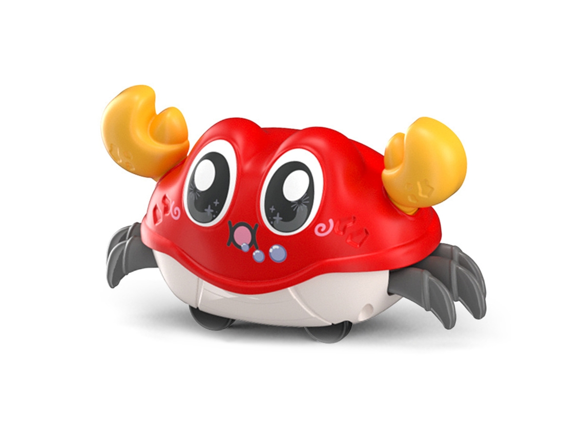 Mali brinquedo de Caranguejo Infantil Rastejante Interativo Cute Desenho Animado Vermelho
