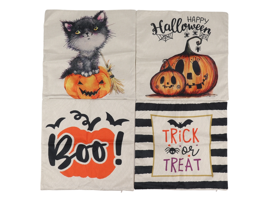 Capas De Travesseiro Halloween Com Zíper Invisível Estampa Temática