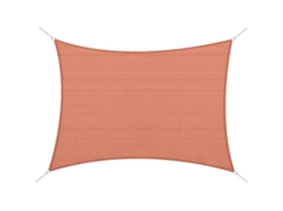 Tenda de vela retangular resistente a raios uv com corda em aço inoxidável (4x6 M) Vermelho