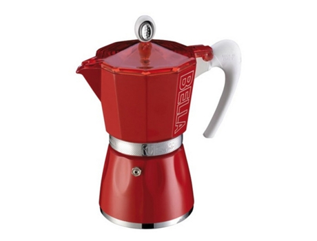 Cafeteira 6 Xícaras de Italiana Vermelha 103006Ro
