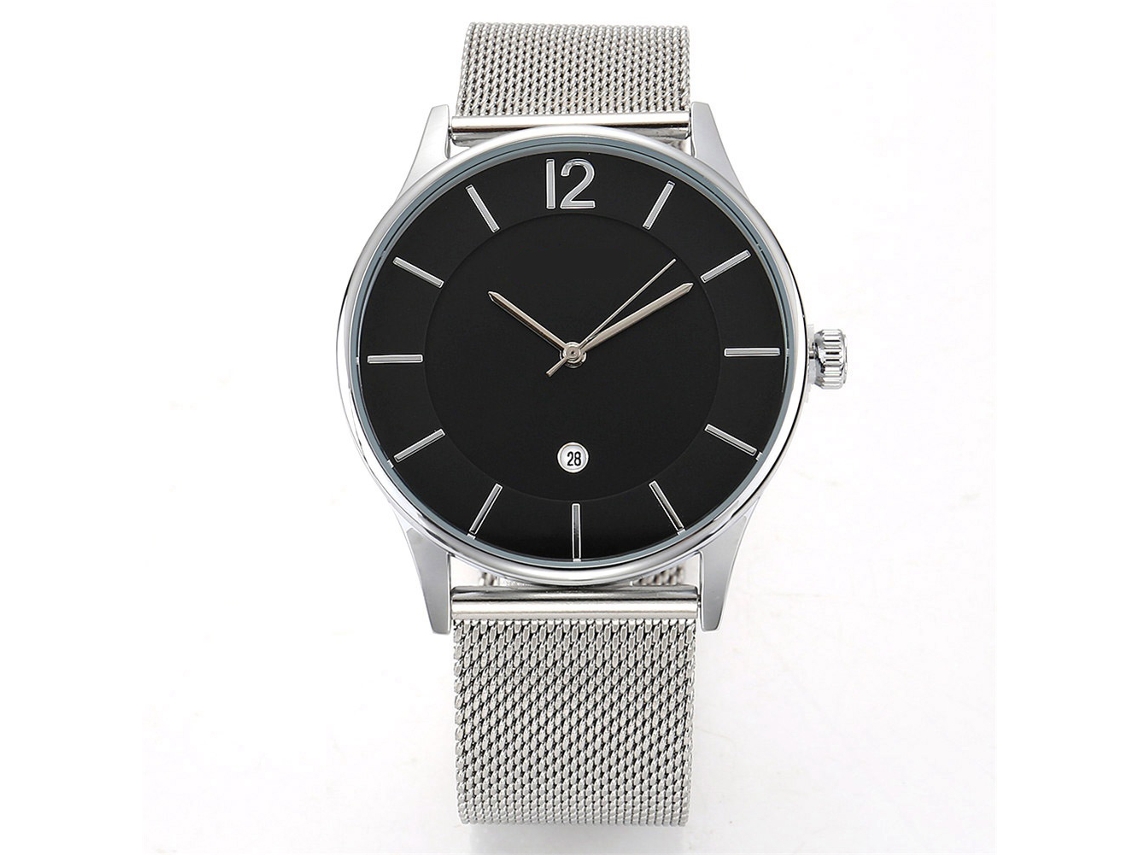 Reloj De Pulsera Para Hombre De Aleación Con Dial Redondo Analógico De Cuarzo Moda