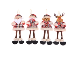 Laxiscreed Decorações De Natal Com Pendentes De Pai Natal E Boneco De Neve Em Tecido