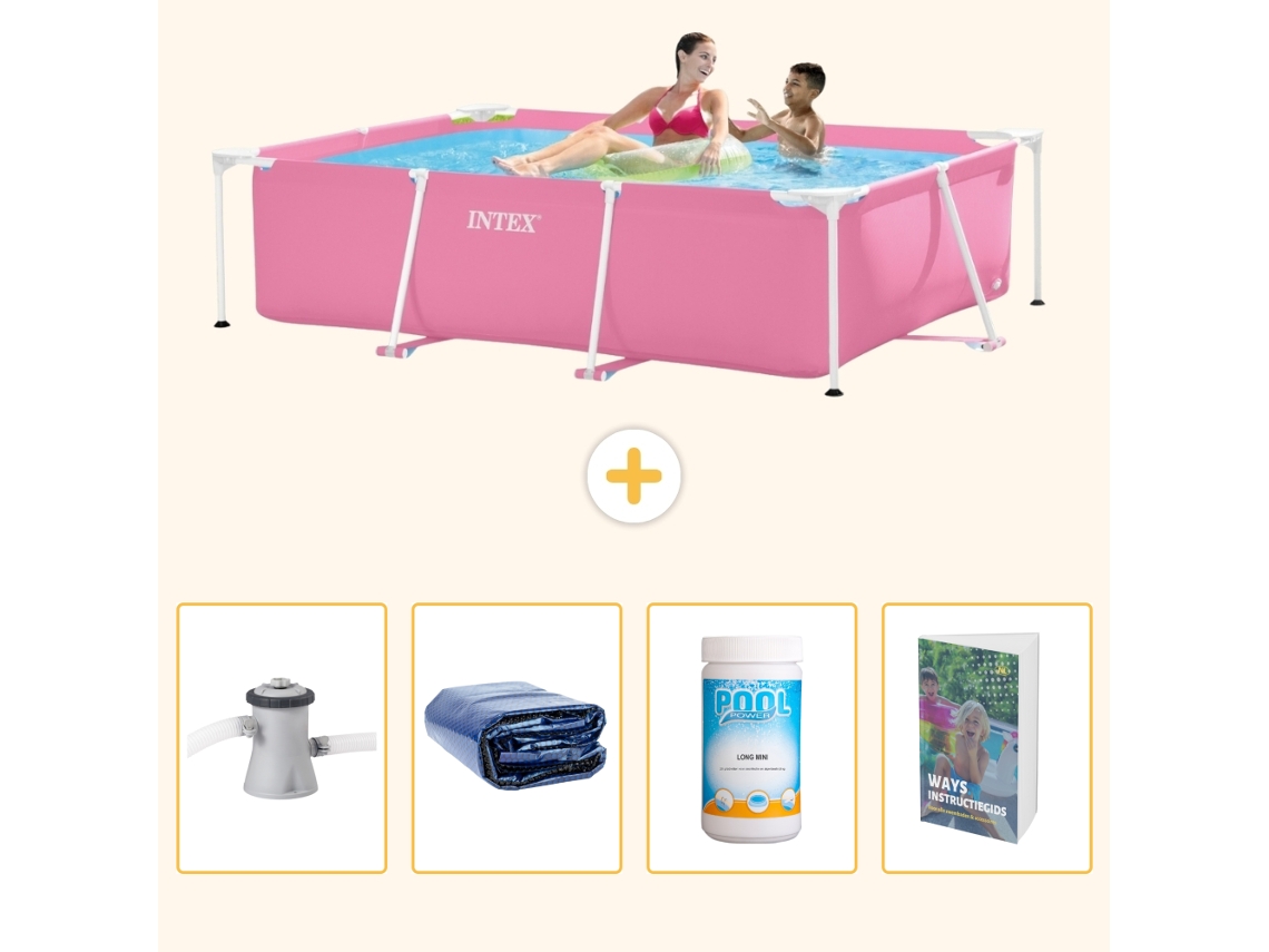Piscina com Estrutura Retangular 220x150x60 Cm 5 peças Scb116 INTEX