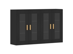 Wall Mounted Cabinet, Wall Mounted Cabinets Vidaxl Preto Madeira Processada (n/a)
