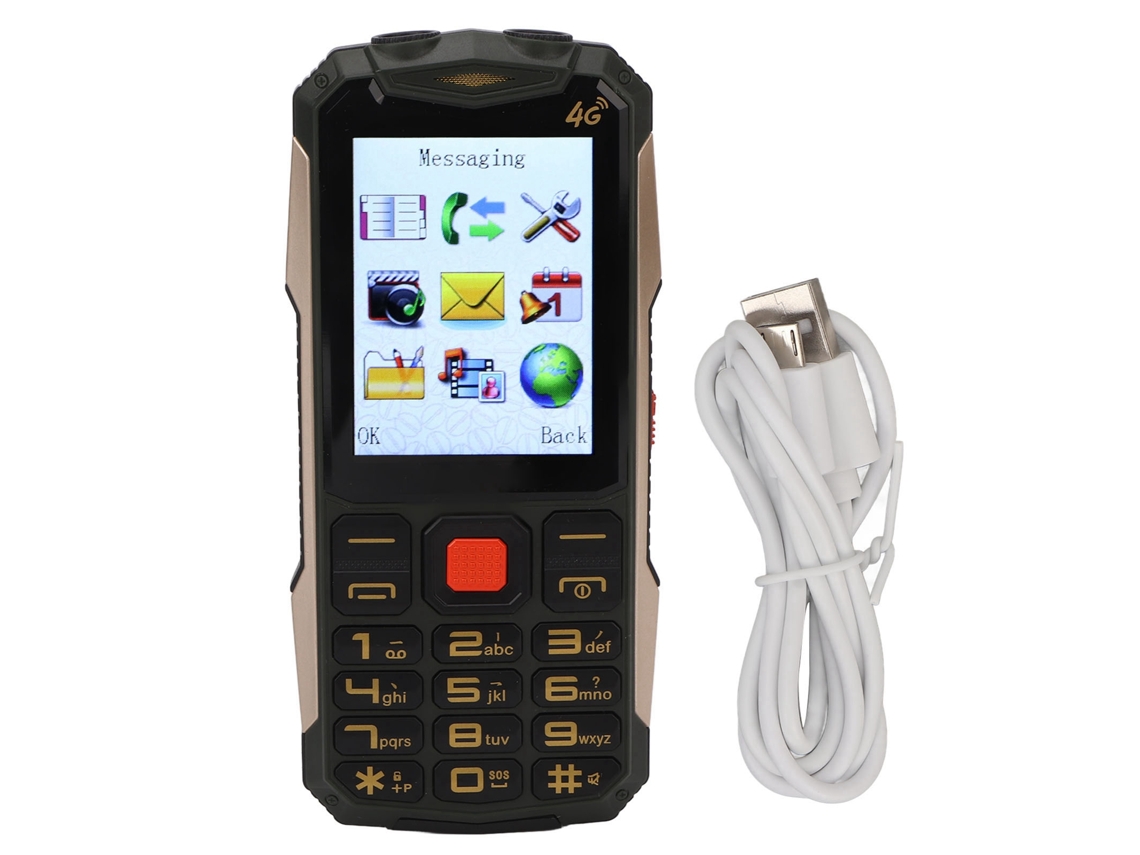 Mali celular para Idosos com Tela Hd 2.8 Polegadas Bateria 4800mah Dual Sim Alto Falante Transmissão de Voz Verde