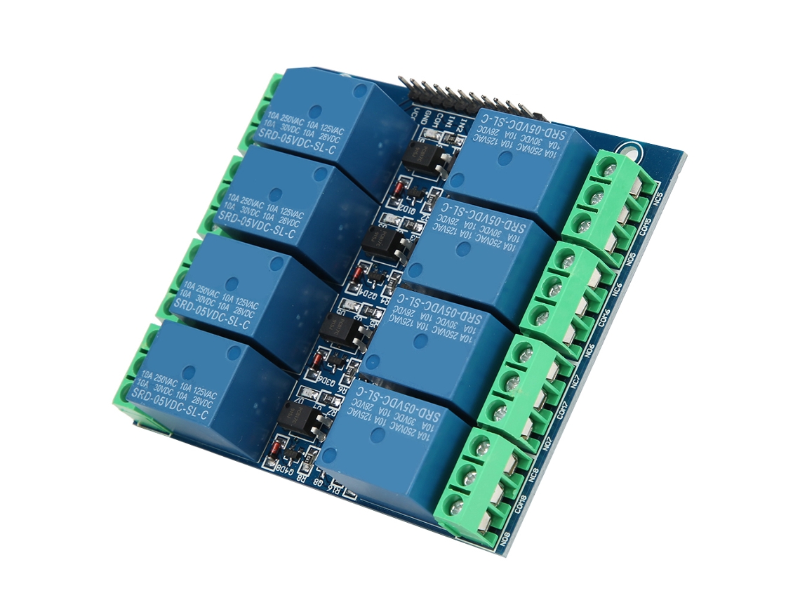 Módulo De Relés 8 Canais Laxiscreed Com Alimentação A 5v E Isolamento Por Optoacoplador