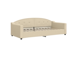 Day Bed, Day Beds Vidaxl Creme Tecido (90 X 200 Cm)