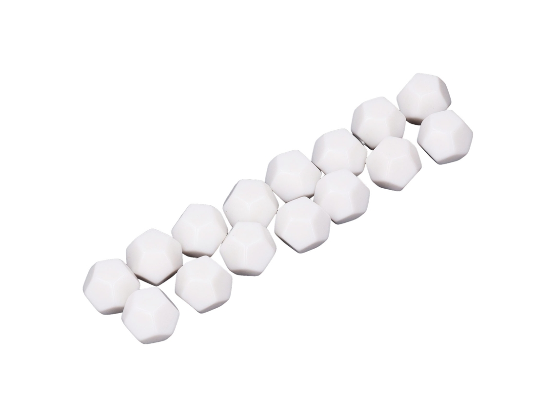 Mali 30pcs Dados em Plástico em Branco com 12 Lados para Escrita Diy Kit de Dados Didáticos e Lúdicos 2.2cm