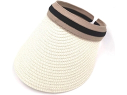 Boné Masculino Chapéu de Palha Feminino Viseira Verão Sol Aba Larga Proteção UV S/MARCA