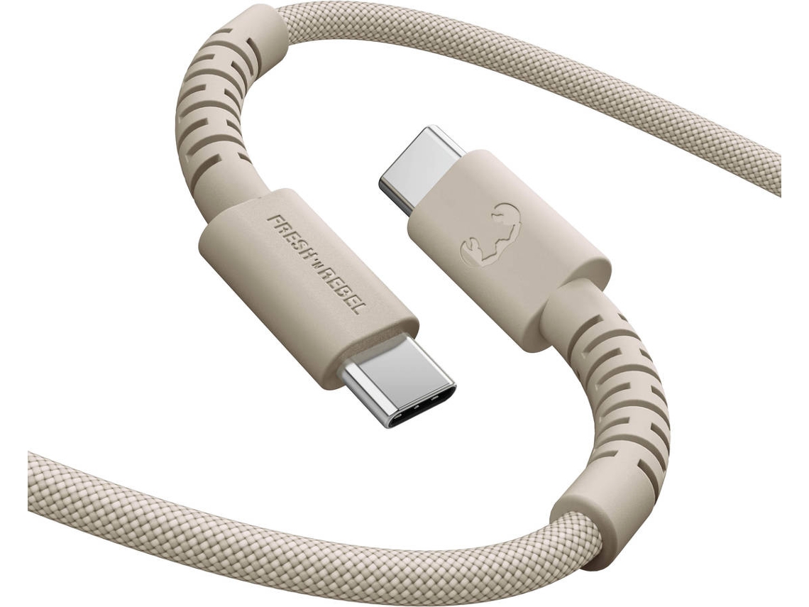 Cabo FRESH 'N REBEL USB C USB C 2m 100W (Bege)