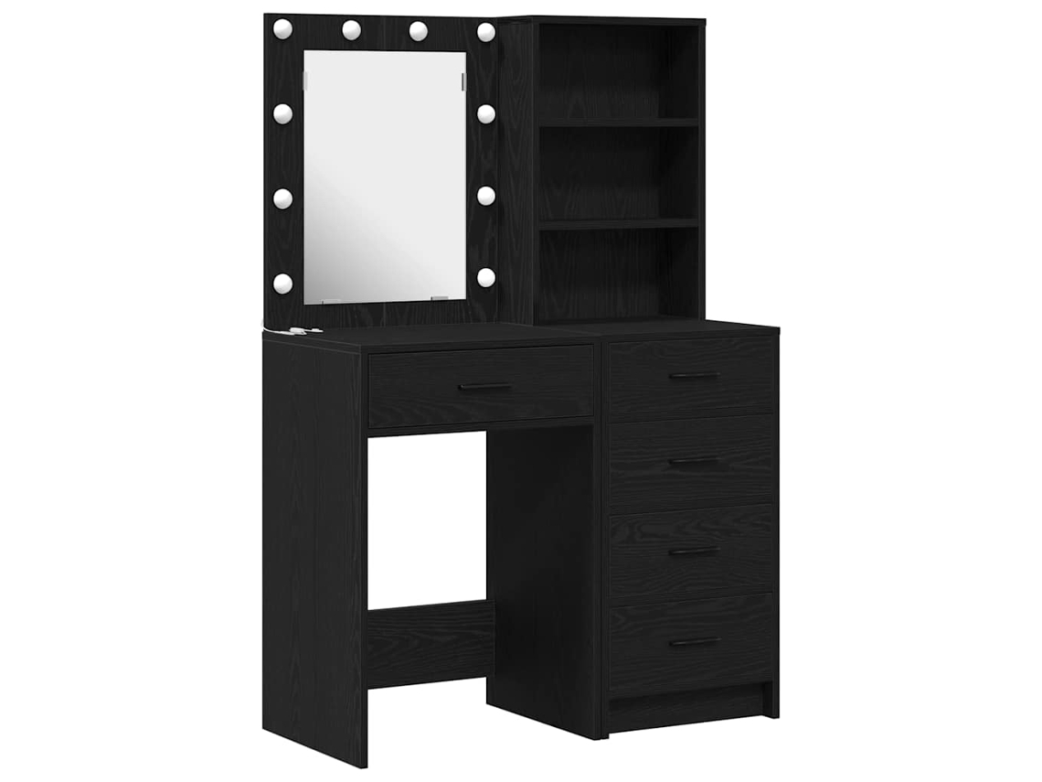 Conjunto de 2 penteadeiras Preto MAISON EXCLUSIVE em madeira trabalhada (50x41x135 cm)