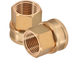 Adaptador De Latão Resistente Ao Desgaste 2 Peças, 3/4" Fêmea Para
