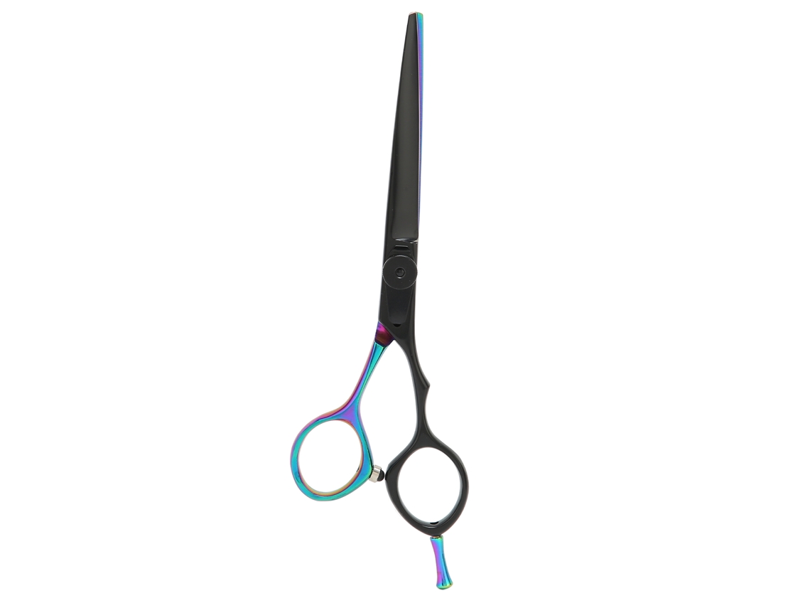Tesoura de barbeiro em aço inoxidável 2026 para corte de cabelo, leve e ergonômica, ideal para cabeleireiros e uso doméstico.