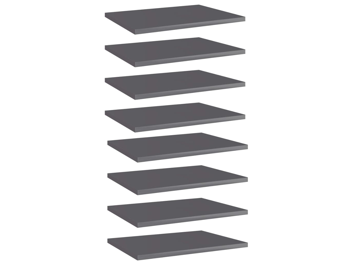 Vidaxl Prateleiras Para Estante 8 Pcs 40x30x1,5cm Contraplacado Cinza