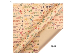 Papel De Embalagem Kraft Ecológico Resistente Com Padrões De Notas Musicais E Desenhos Animados Para Presentes 50x70cm 1