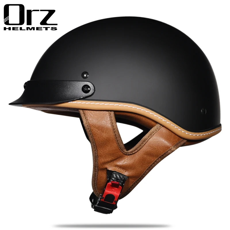 Capacete Retrô Para Motocicleta, Modelo 1/2 Cruiser.