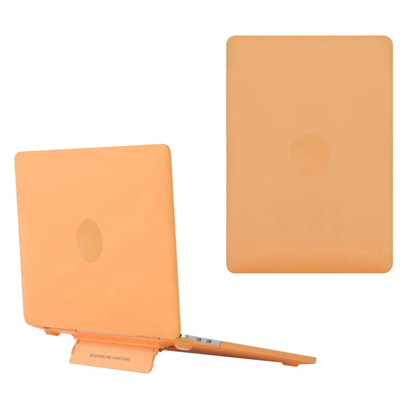 Capa Halinuia Para Macbook Air 13 Polegadas A1932 A2179 A2337 Pc Rígido Com Dissipação De Calor E Suporte Amarelo