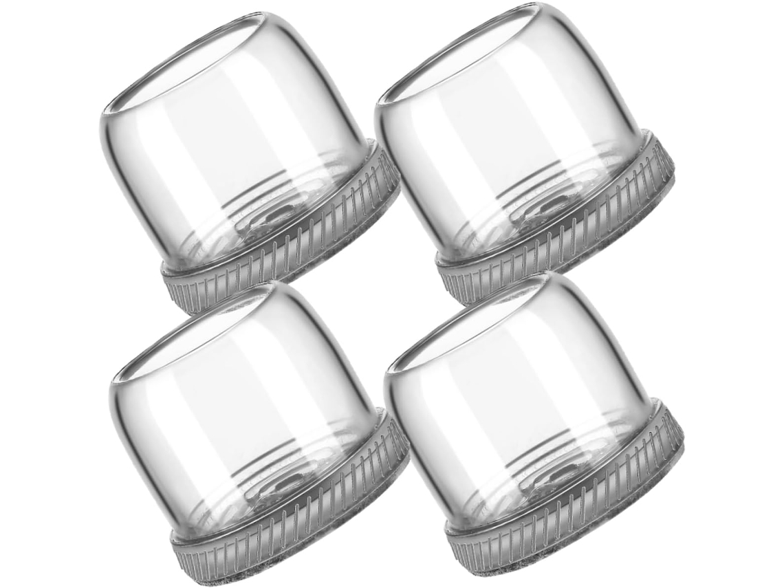 Wooneky Conjunto De 4-protetores Silicone Transparentes Para Pés Cadeiras, Mesas E Sofás Reduzem O Ruído
