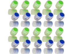 50 Tampas De Válvula De Pneu Fluorescentes Para Evitar Poeira, Nas Cores Verde E Azul.