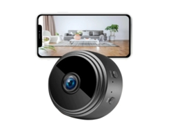 Câmera De Segurança Sem Fio 1080p Wi Fi Vigilância Doméstica Com Aplicativo Remoto Para Escritório Em Casa Carro Bebê Pet Gato Cão Preto Yizhood