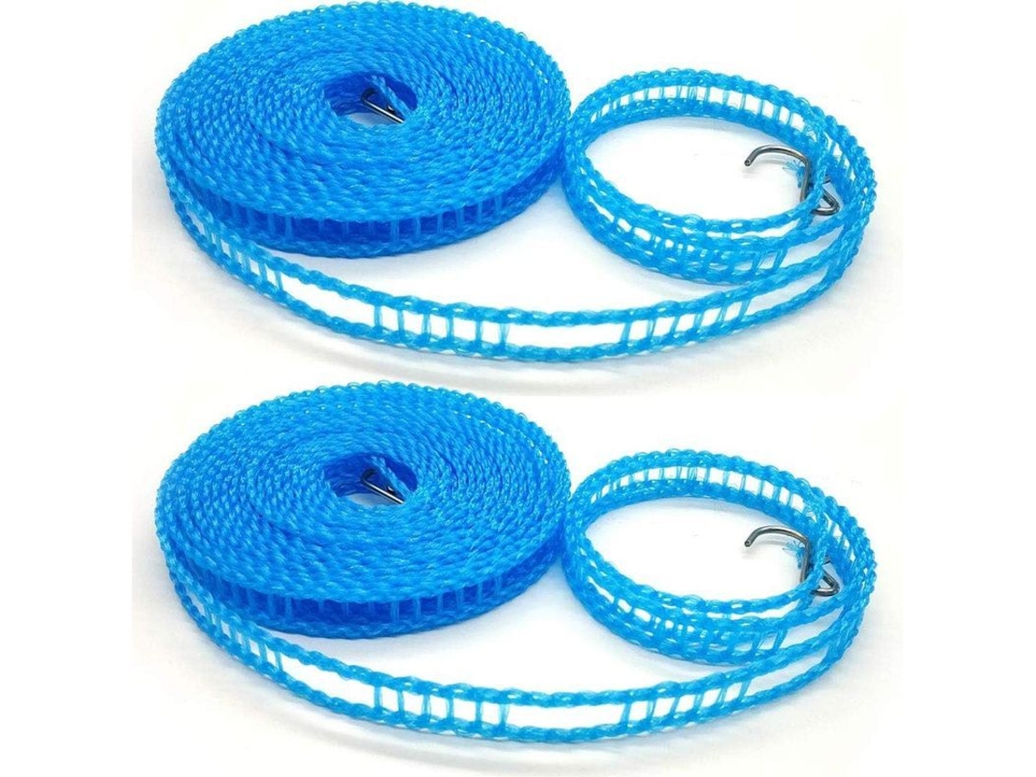 Pack Linhas De Lavagem Antiderrapantes E Antivento De Plástico Para Casa, Multicolor, 5m