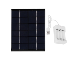 Painel solar 2w 6v com carregador de bateria AA, para projetos científicos e DIY S/MARCA
